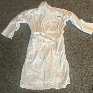 White Textured Bathrobe